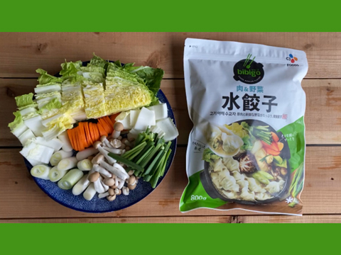 「bibigo 王餃子 肉&野菜」と野菜